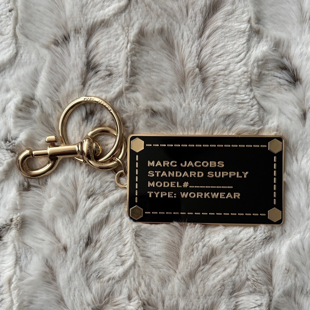 Marc Jacobs Black and Gold Workwear Keychain
